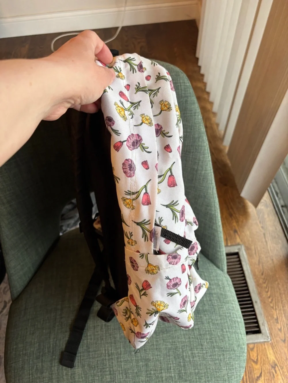 Vans White Floral Backpack Pink & Yellow kids school travel Womens colorful GUC